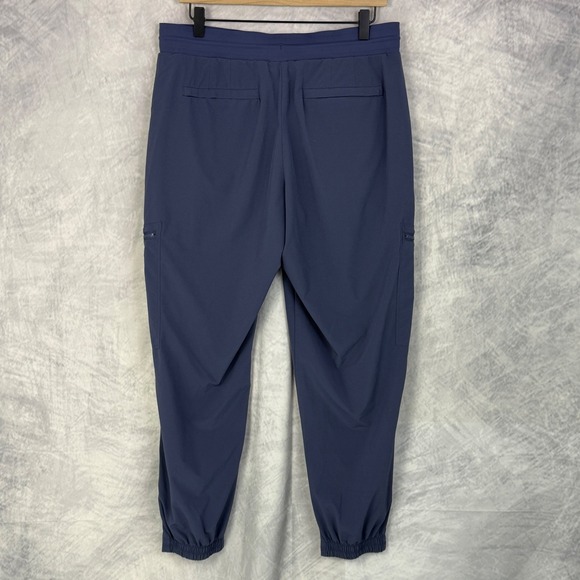 Athleta Venture Pant Gray/Blue Cargo Jogger Pants Women's Size 12 - Picture 2 of 9